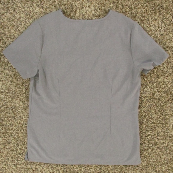 Figs Scrubs Top Women's Small Heather Gray Casma Three-Pocket Medical Utility - Picture 2 of 6